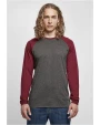BUILD YOUR BRAND Men´s Contrast Raglan Longsleeve T-Shirt T-Shirts personalisierbar