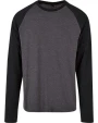 T-Shirts personnalisable BUILD YOUR BRAND Men´s Contrast Raglan Longsleeve T-Shirt