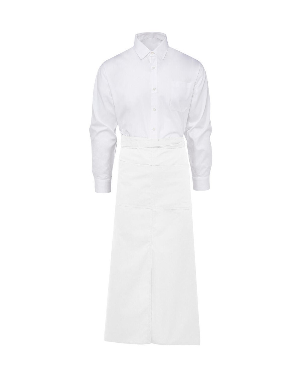 Schorten BISTRO BY JASSZ BERLIN Long Bistro Apron with Vent and Pocket voor bedrukking &amp; borduring