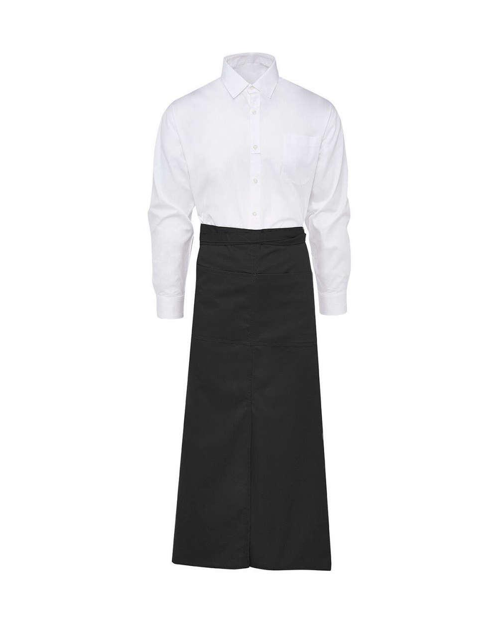 Schorten BISTRO BY JASSZ BERLIN Long Bistro Apron with Vent and Pocket voor bedrukking &amp; borduring