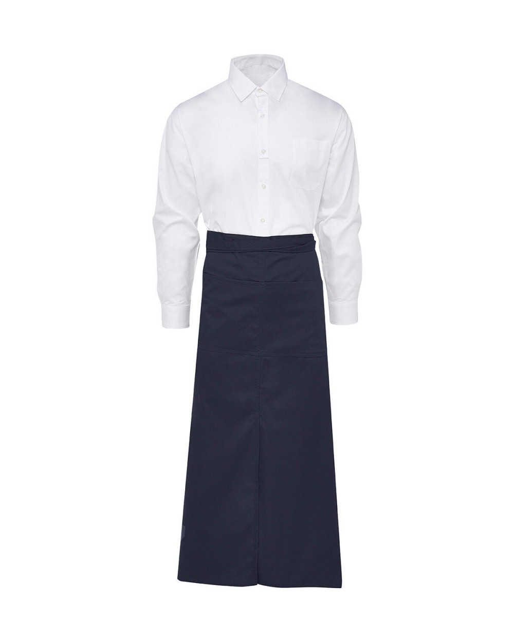 Tabliers personnalisable BISTRO BY JASSZ BERLIN Long Bistro Apron with Vent and Pocket