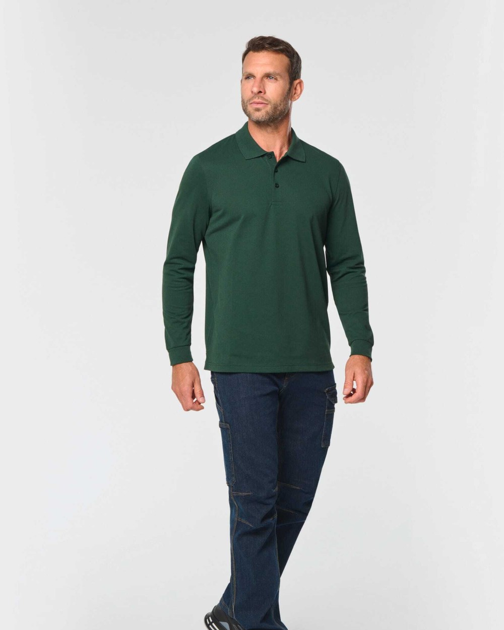 WK. DESIGNED TO WORK Polohemd mit langen Ärmeln Poloshirts personalisierbar