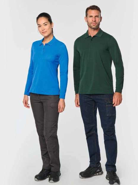 Polos à personnaliser WK. DESIGNED TO WORK Polo manches longues homme 