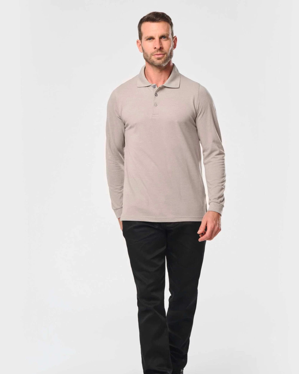 Polo's WK. DESIGNED TO WORK Polo lange mouwen voor bedrukking &amp; borduring