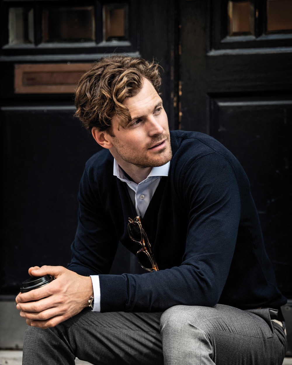 NIMBUS Brighton knit v-neck Sweatshirts personalisierbar