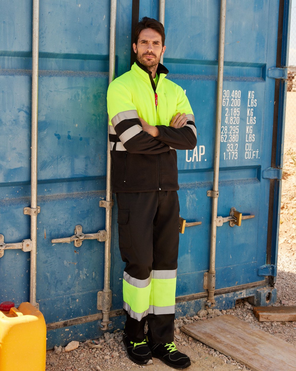 Polar Fleeces VELILLA TWO-TONE HIGH VISIBILITY FLEECE JACKET voor bedrukking &amp; borduring