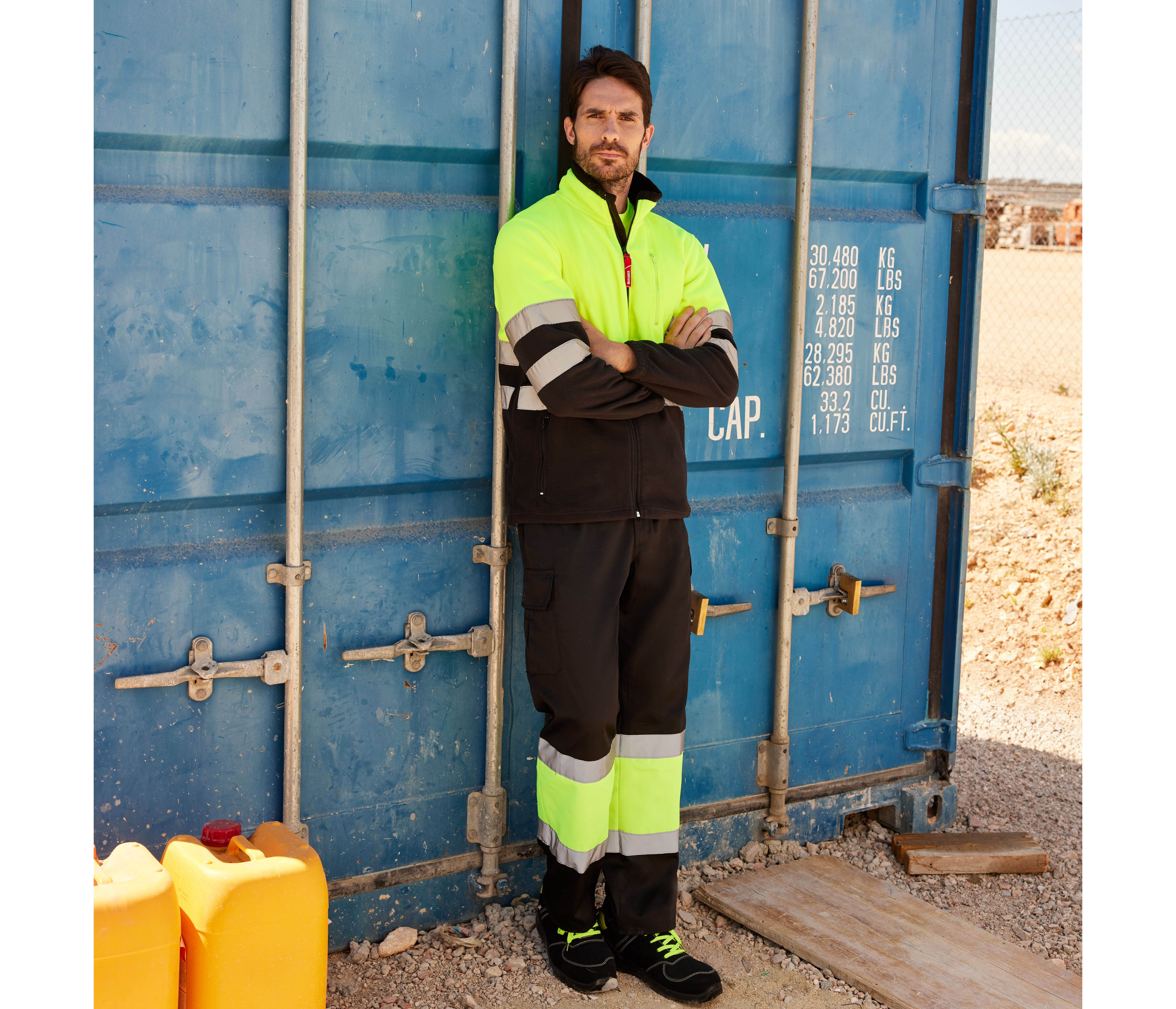 Polar Fleeces VELILLA TWO-TONE HIGH VISIBILITY FLEECE JACKET voor bedrukking &amp; borduring