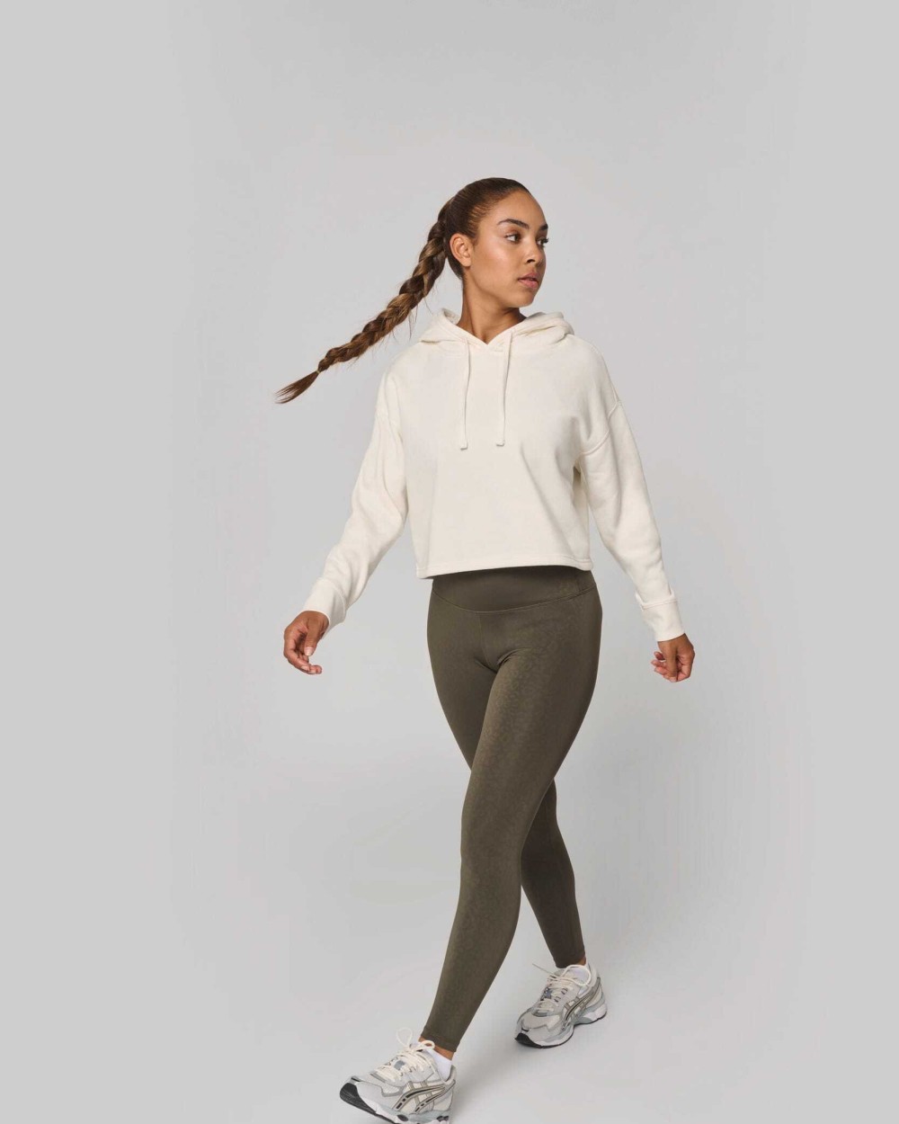 PROACT Damen Cropped-Sweatshirt mit Kapuze Sweatshirts personalisierbar