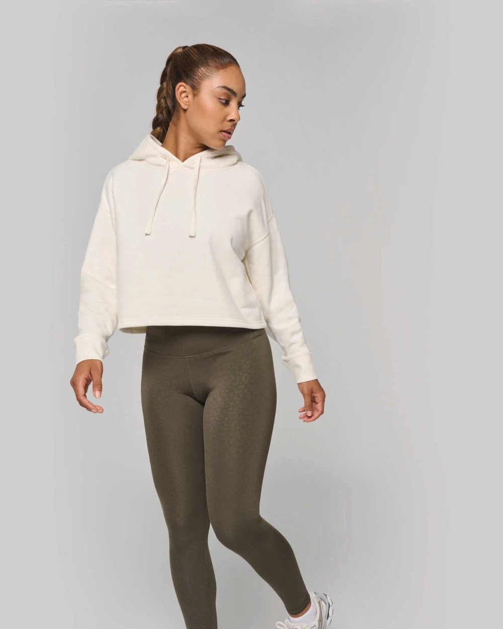PROACT Damen Cropped-Sweatshirt mit Kapuze Sweatshirts personalisierbar