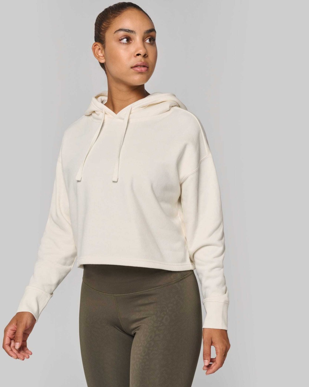 Sweaters & hoodies PROACT Cropped damessweater met capuchon voor bedrukking &amp; borduring