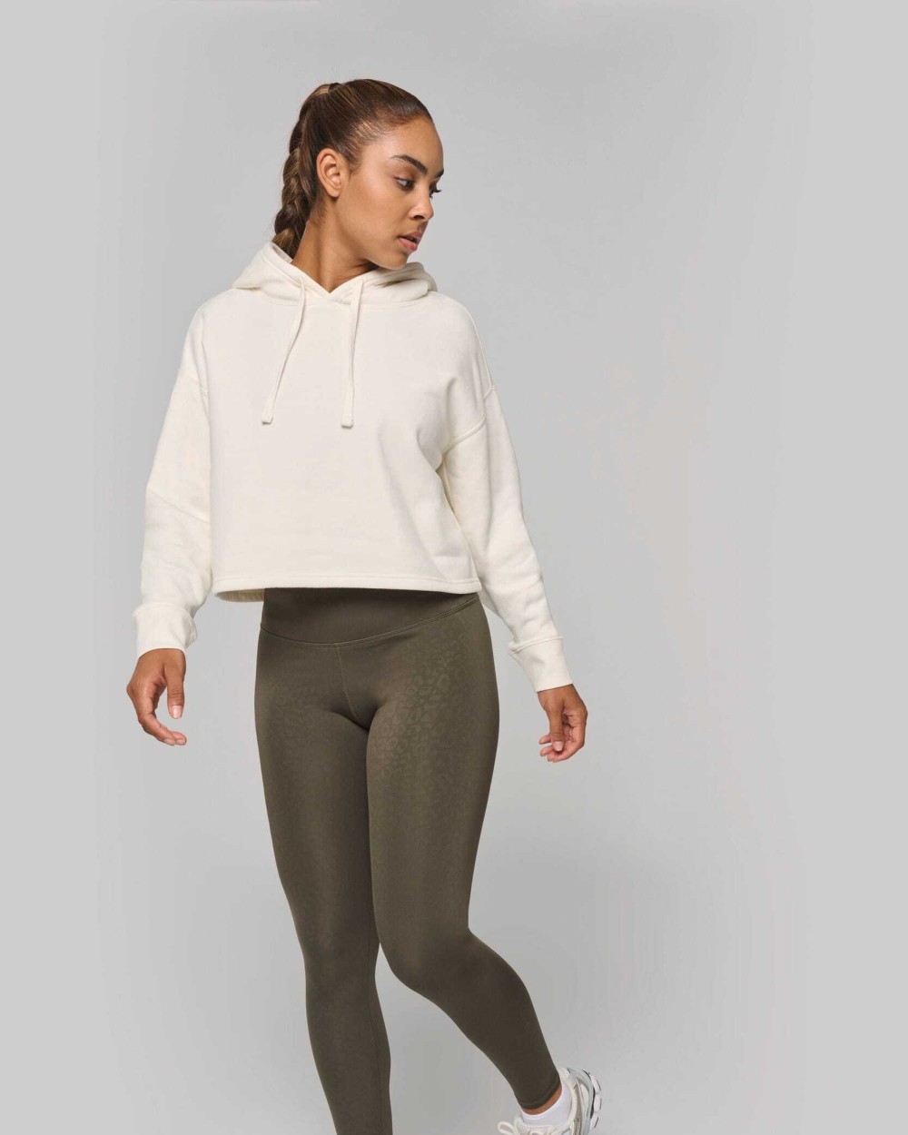 PROACT Damen Cropped-Sweatshirt mit Kapuze Sweatshirts personalisierbar