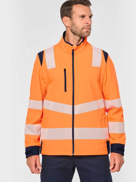 Softshells à personnaliser WK. DESIGNED TO WORK Veste softshell de sécurité recyclée avec manches détachables unisexe 