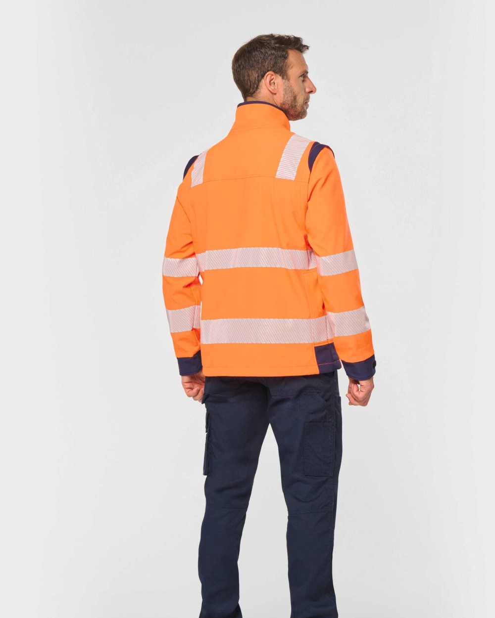 Softshells WK. DESIGNED TO WORK Gerecycled softshelljack met afneembare mouwen voor bedrukking &amp; borduring