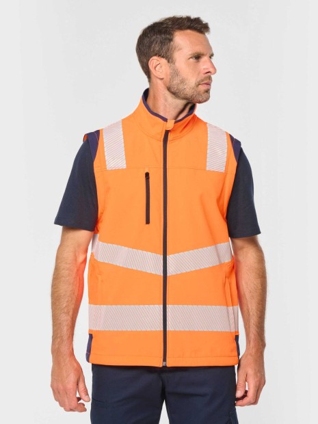 Softshells à personnaliser WK. DESIGNED TO WORK Veste softshell de sécurité recyclée avec manches détachables unisexe 