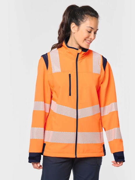 Softshells à personnaliser WK. DESIGNED TO WORK Veste softshell de sécurité recyclée avec manches détachables unisexe 