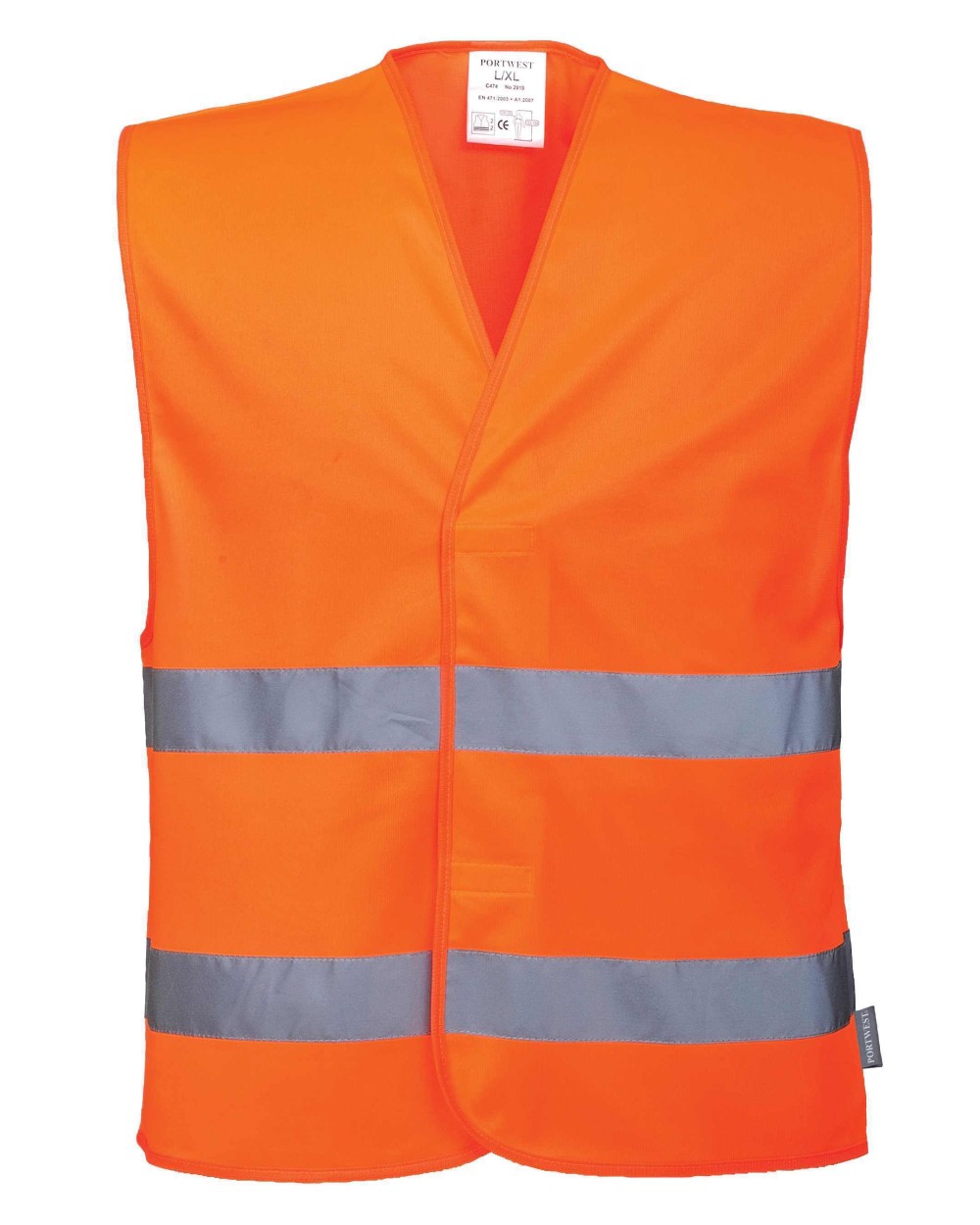 PORTWEST Hi-vis two-band vest (C474) Warnwesten personalisierbar