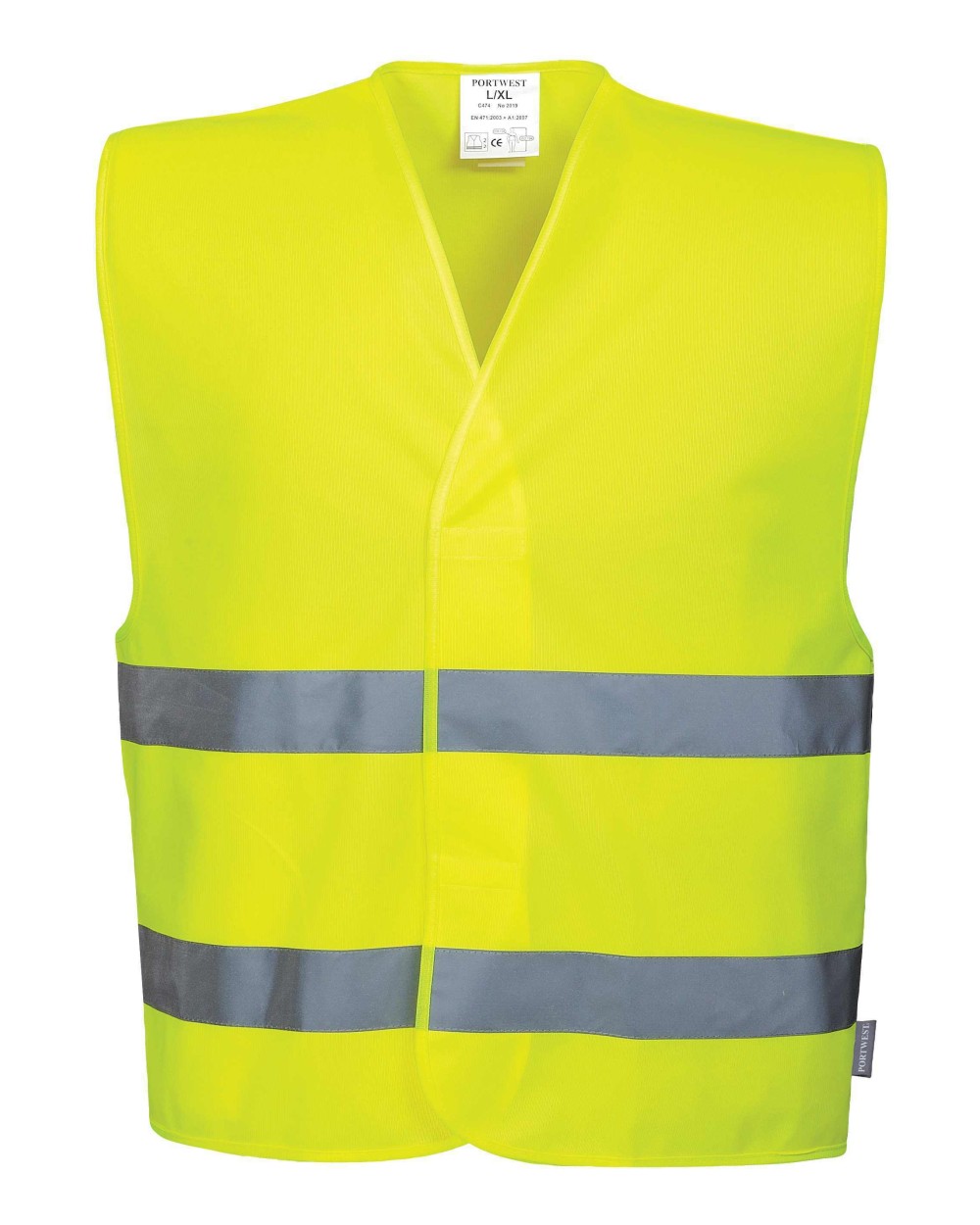 PORTWEST Hi-vis two-band vest (C474) Warnwesten personalisierbar