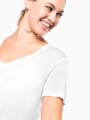 T-Shirts à personnaliser KARIBAN T-shirt Lyocell TENCEL™ col V manches courtes femme 