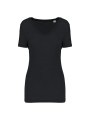 KARIBAN T-shirt Lyocell TENCEL™ col V manches courtes femme /api/colors/b9fdad4a-5e94-45cb-8c03-c08b349b28c3 personnalisable