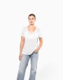 T-Shirts personnalisable KARIBAN T-shirt Lyocell TENCEL™ col V manches courtes femme