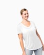 T-Shirts personnalisable KARIBAN T-shirt Lyocell TENCEL™ col V manches courtes femme
