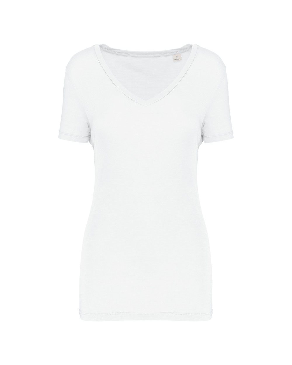 T-Shirts personnalisable KARIBAN T-shirt Lyocell TENCEL™ col V manches courtes femme