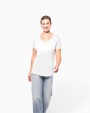 T-Shirts personnalisable KARIBAN T-shirt Lyocell TENCEL™ col V manches courtes femme