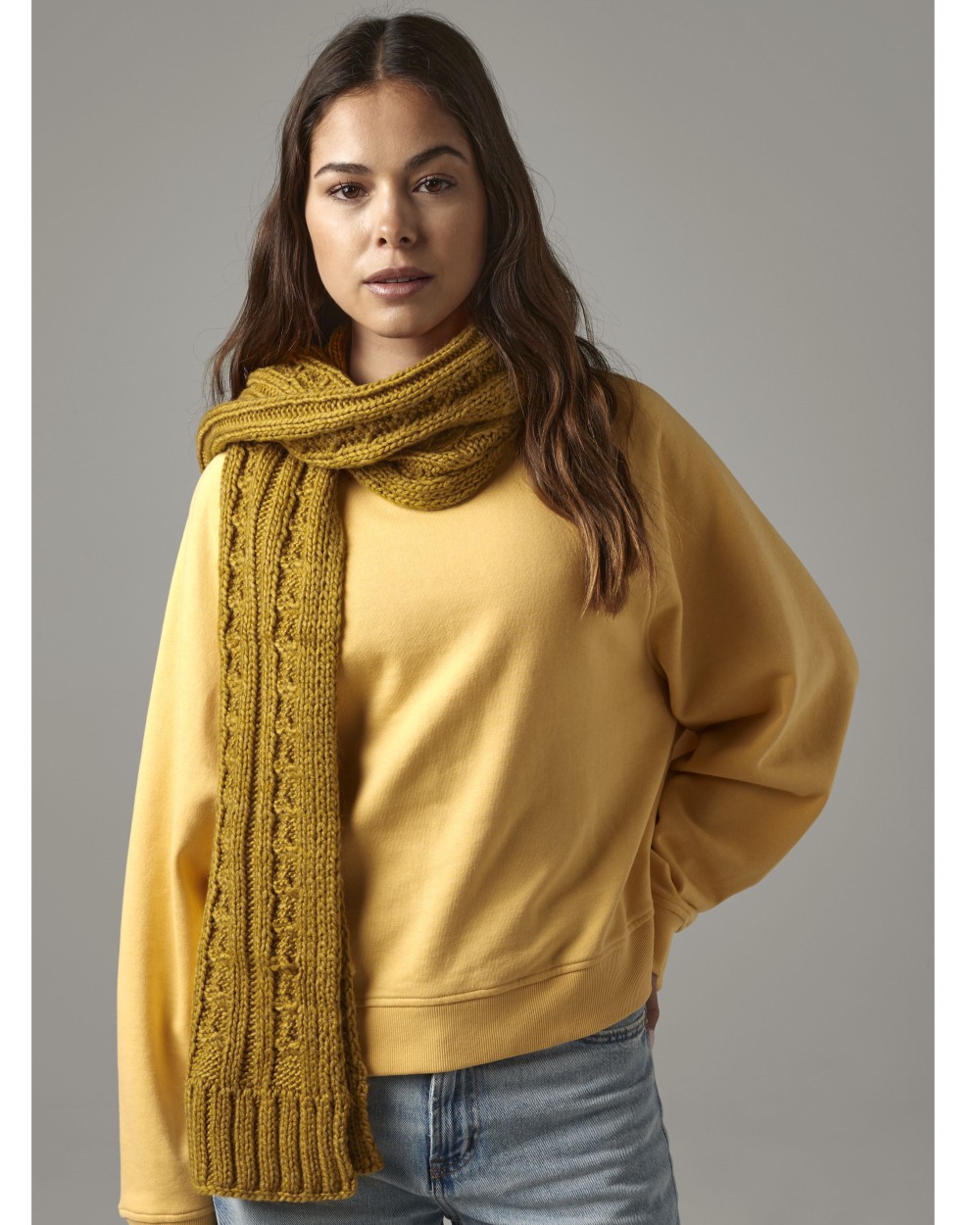 BEECHFIELD CABLE KNIT MELANGE SCARF Schals personalisierbar