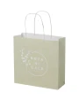Sacs & Bagagerie personnalisable 4DO Sac en papier Kraft 120 g/m2avec poignées torsadées, 24 x 9 x 24 cm