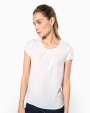KARIBAN Kurzarm-Kreppbluse für Damen T-Shirts personalisierbar