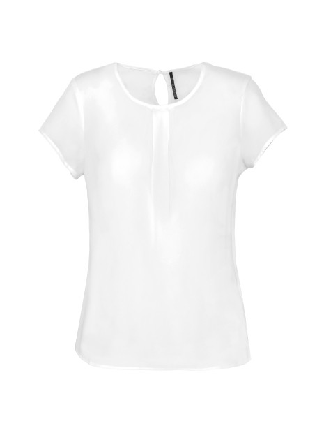 KARIBAN Blouse crêpe manches courtes femme /api/colors/f4edc82d-a3af-4bc1-b175-0d271ac7e6e6 personnalisable