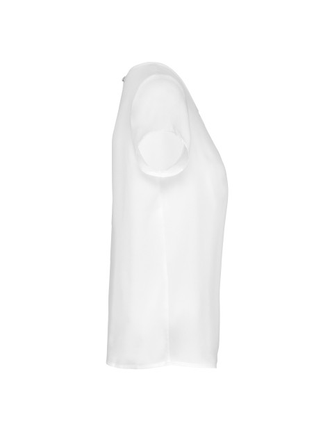 KARIBAN Blouse crêpe manches courtes femme /api/colors/f4edc82d-a3af-4bc1-b175-0d271ac7e6e6 personnalisable