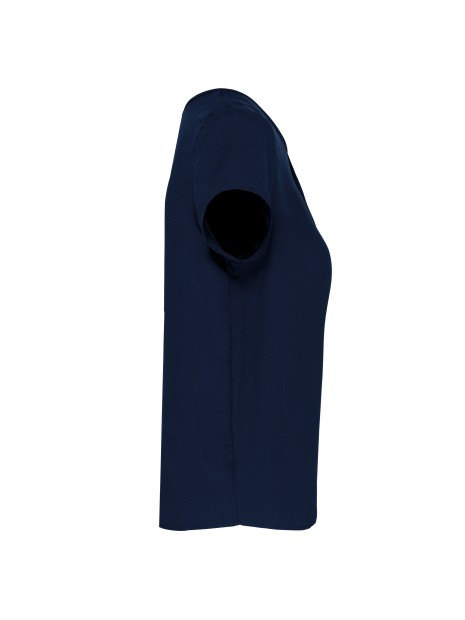 KARIBAN Blouse crêpe manches courtes femme /api/colors/464a112b-69e0-4dba-bf73-f394887a015c personnalisable