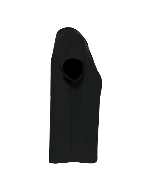 KARIBAN Blouse crêpe manches courtes femme /api/colors/b9fdad4a-5e94-45cb-8c03-c08b349b28c3 personnalisable