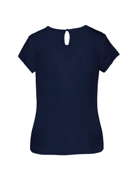 KARIBAN Blouse crêpe manches courtes femme /api/colors/464a112b-69e0-4dba-bf73-f394887a015c personnalisable