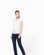 T-Shirts personnalisable KARIBAN Blouse crêpe manches courtes femme