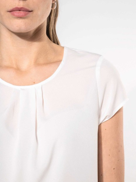 T-Shirts à personnaliser KARIBAN Blouse crêpe manches courtes femme 