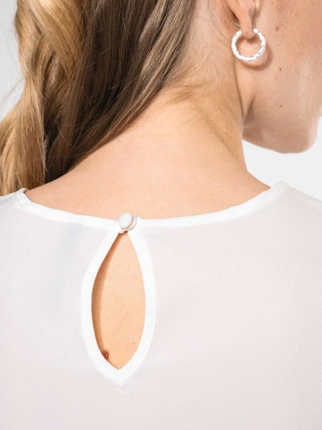 T-Shirts à personnaliser KARIBAN Blouse crêpe manches courtes femme 