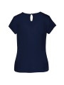 KARIBAN Blouse crêpe manches courtes femme /api/colors/464a112b-69e0-4dba-bf73-f394887a015c personnalisable