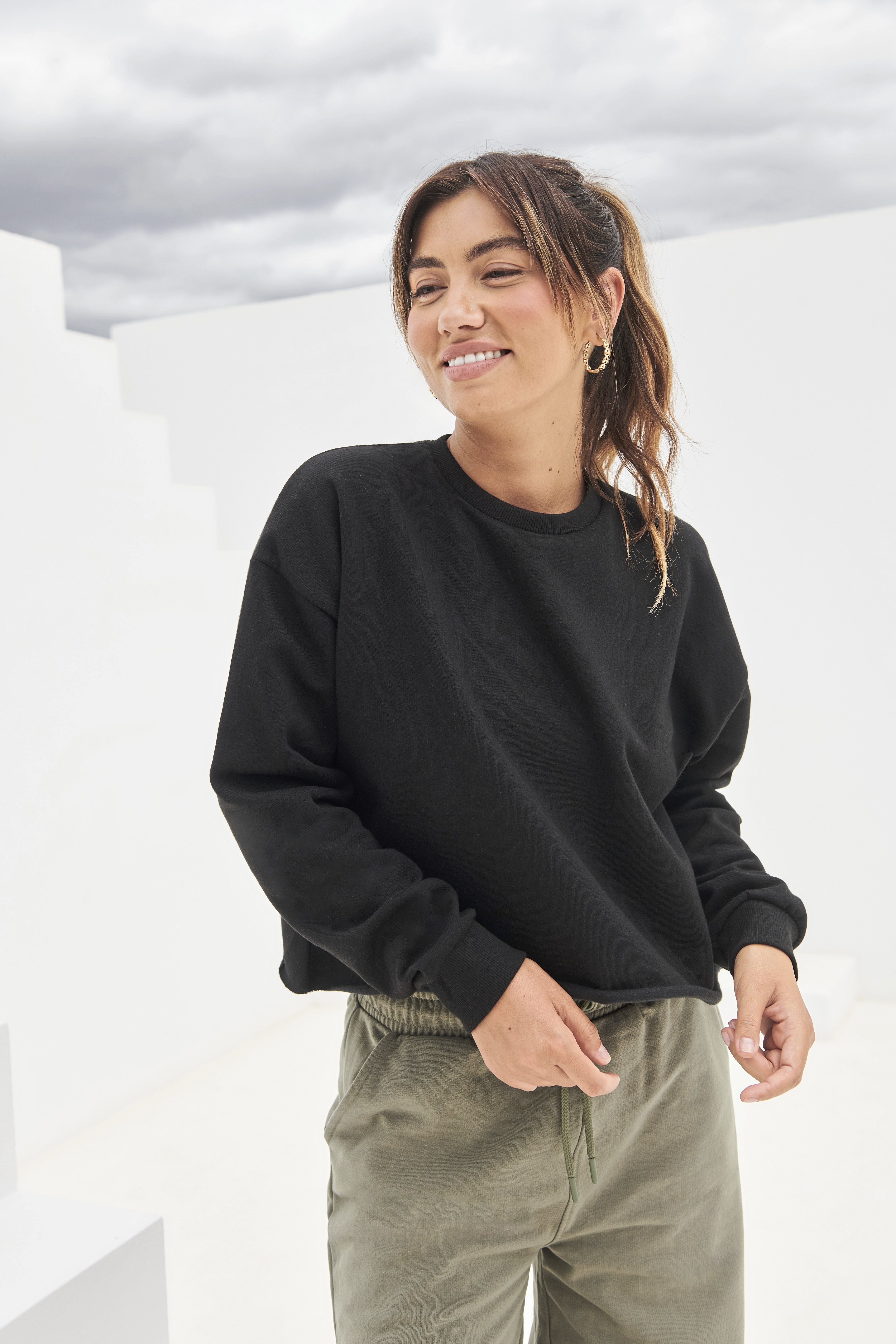 Sweat-shirts personnalisable SKINNIFIT Women`s Cropped Slounge Sweat