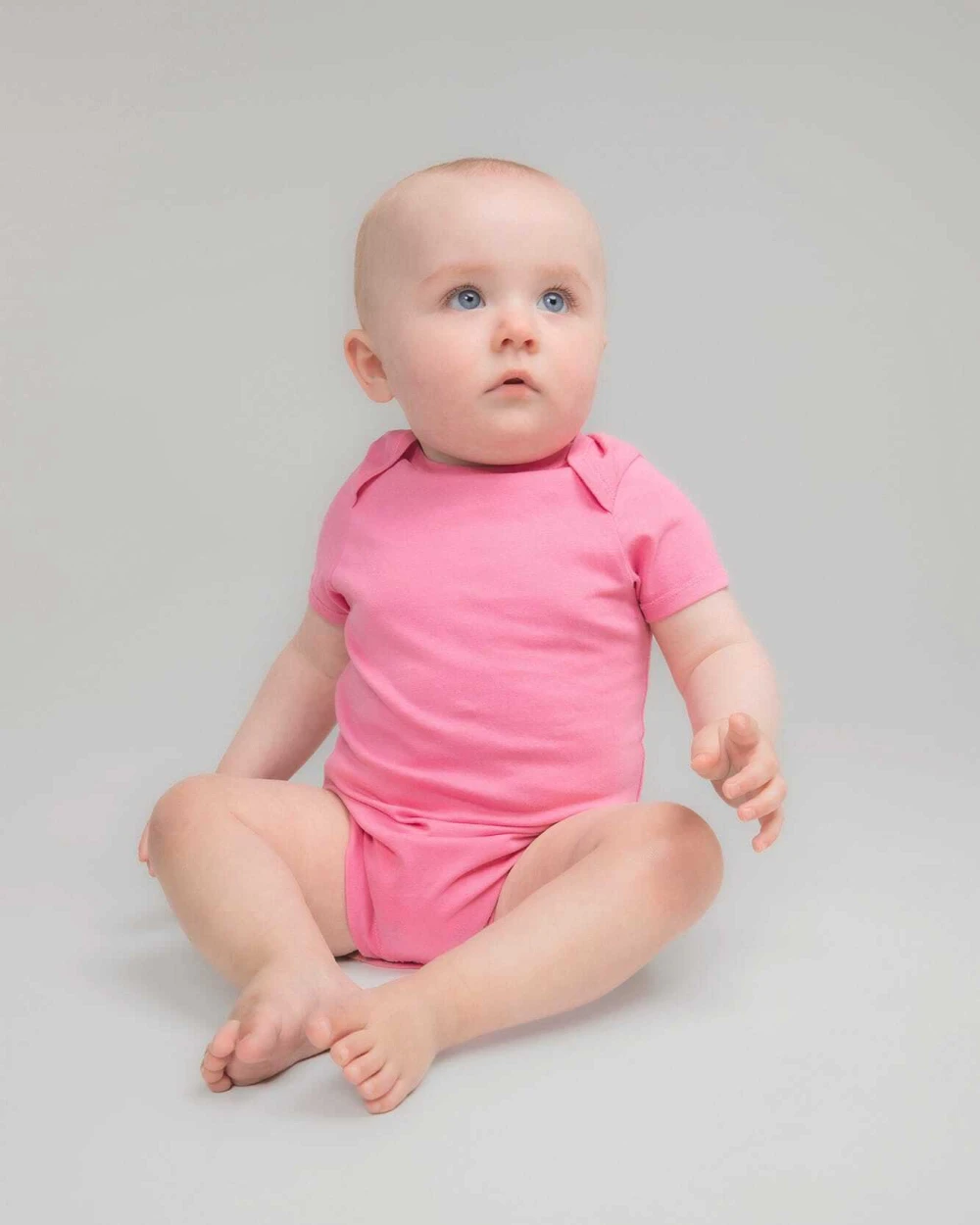 Baby artikelen LARKWOOD Body met korte mouwen van biologisch katoen voor bedrukking &amp; borduring
