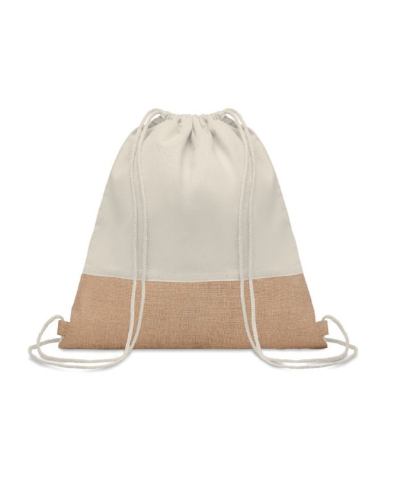 4DO Beutel mit Kordelzug Jute Taschen personalisierbar