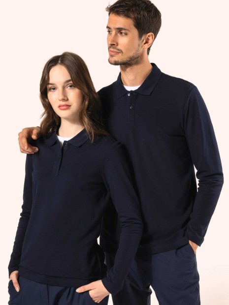 Polos à personnaliser KARIBAN Polo Supima® manches longues homme 