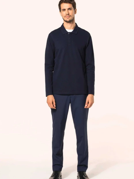 Polos à personnaliser KARIBAN Polo Supima® manches longues homme 