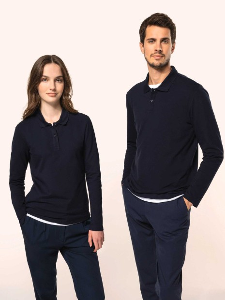 Polos à personnaliser KARIBAN Polo Supima® manches longues homme 