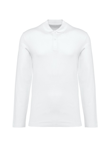 KARIBAN Polo Supima® manches longues homme /api/colors/7a92cd2d-10d2-40b4-928b-296bb7487506 personnalisable