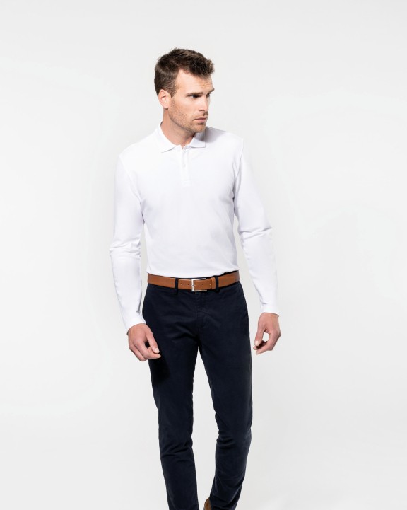Polos personnalisable KARIBAN Polo Supima® manches longues homme