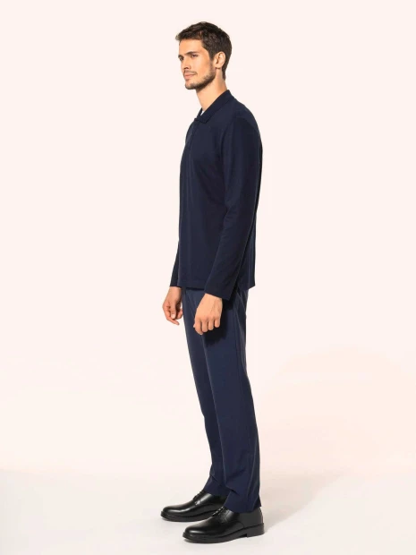 Polos à personnaliser KARIBAN Polo Supima® manches longues homme 