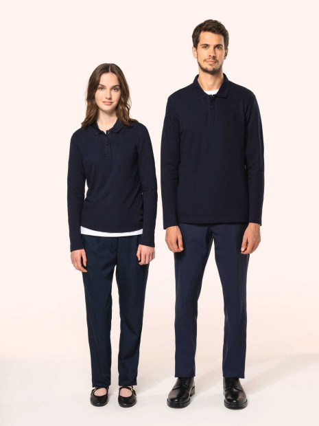 Polos à personnaliser KARIBAN Polo Supima® manches longues homme 