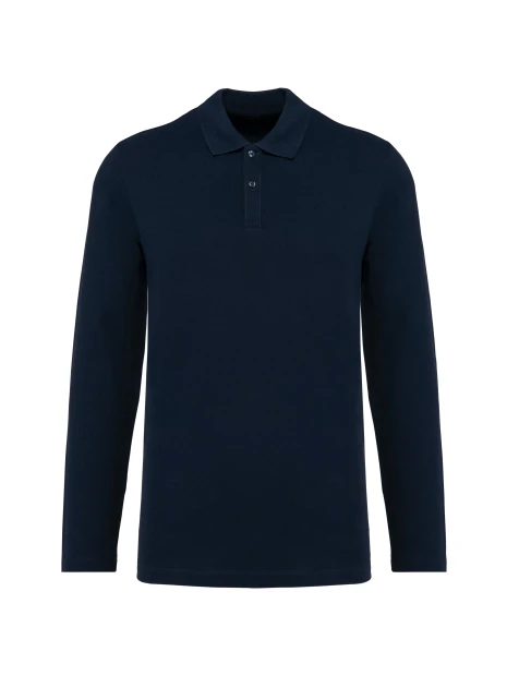 KARIBAN Polo Supima® manches longues homme /api/colors/058f028c-f565-4146-9cba-11f5b0ade7a7 personnalisable
